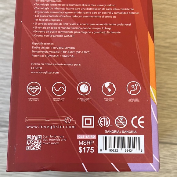 Glister Paradise Sangria Premium Tourmaline Ceramic Hair Strengthener —MSRP $175 - Picture 8 of 11